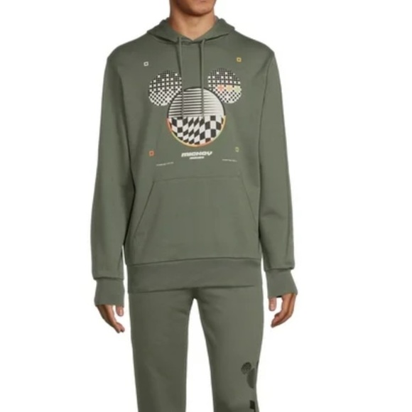 Disney Mickey Mouse Men's Graphic Hoodie - Green Size Large - Picture 2 of 8